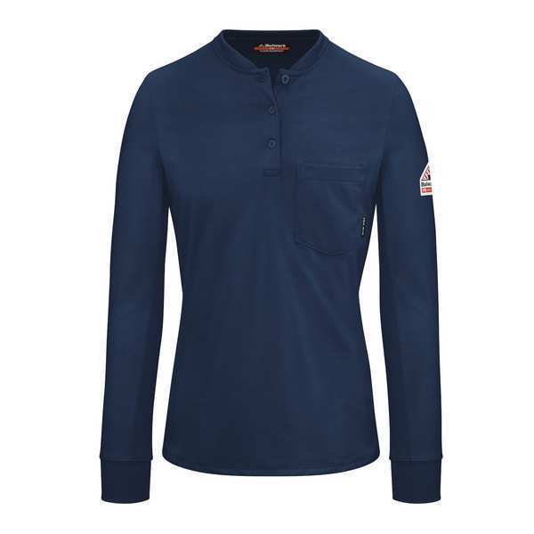 Ls Fr Henley Womens Navy