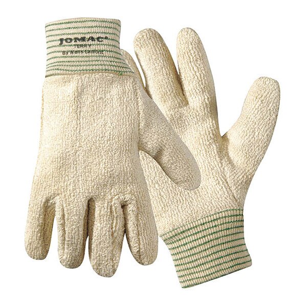 Terry White, Hvy Wt, Knit Wrist, L Long