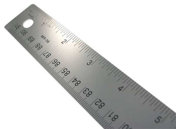 Ruler, Metal, 1st Inch 32nds - Rest 16ths