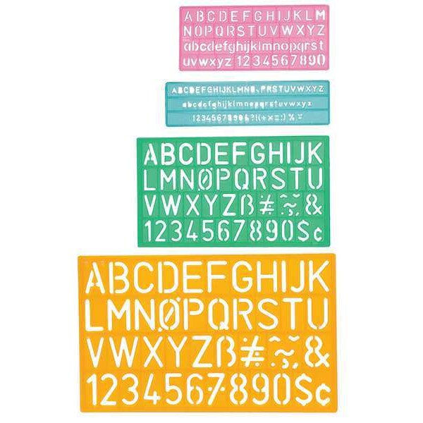 Stencil/Drawing Template, A-Z, 0-9