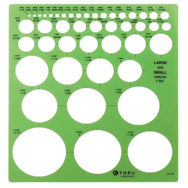 Stencil/Drawing Template, Circle Arrw, PVC, T-831