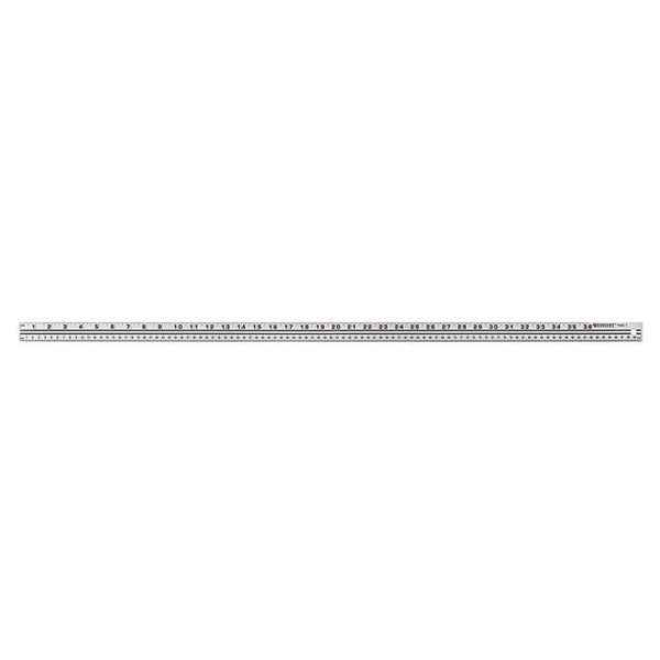Yardstick, Aluminum, Lined, 8ths, 39in, Metal