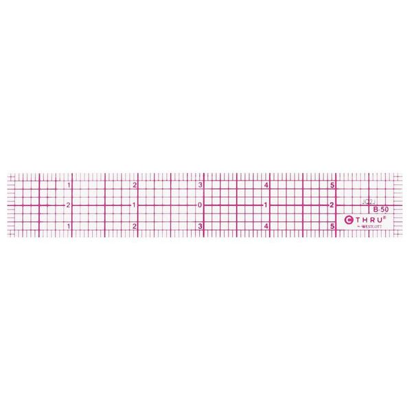 Ruler, Plastic, Lined, 16ths, 6in, Transparnt