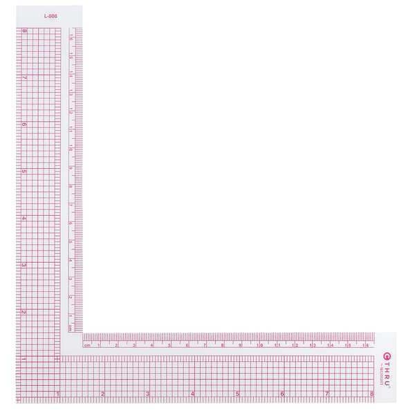 L-Square, PVC, Transparent, 8in
