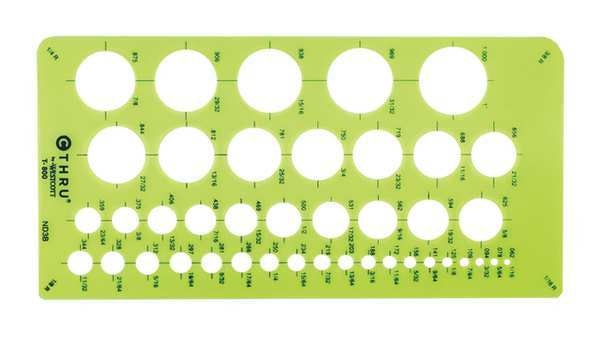 Stencil/Drawing Template, Circle Arrw, PVC, T-800