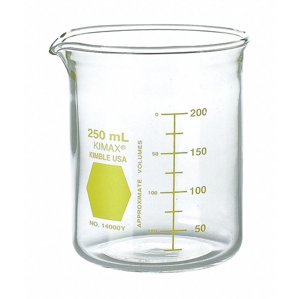 Griffin Beaker, 400mL, Glass, Clear, PK12