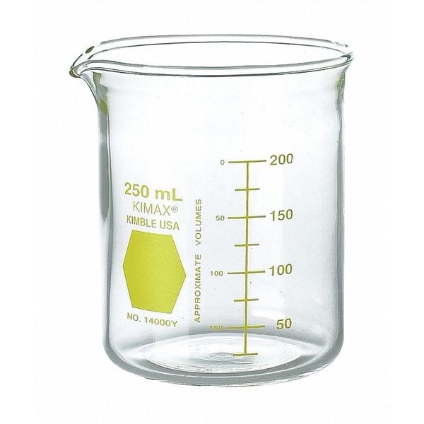 Griffin Beaker, 600mL, Glass, Clear, PK6