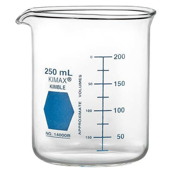 Griffin Beaker, 100mL, Glass, Clear, PK12