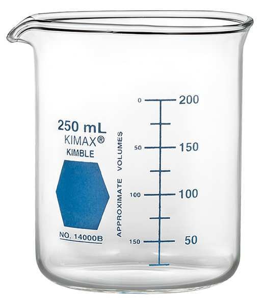 Griffin Beaker, 150mL, Glass, Clear, PK12