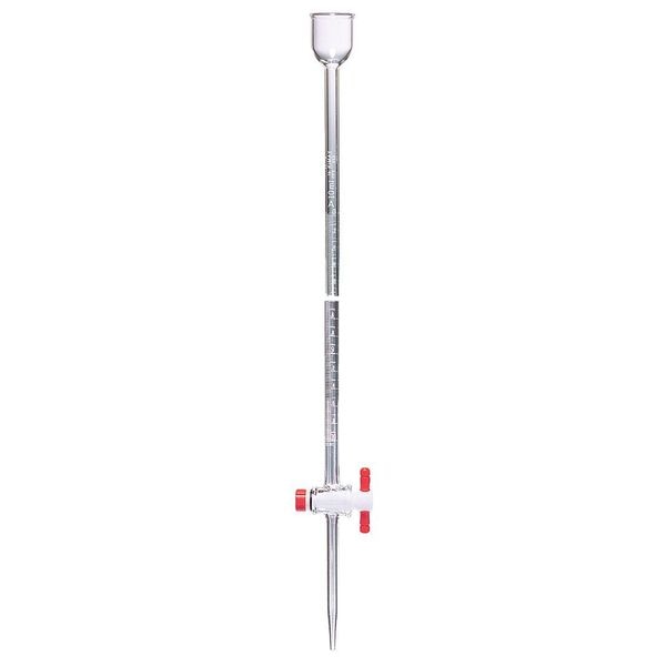 Funnel Fill Micro Buret, Glass, 10mL, Clear