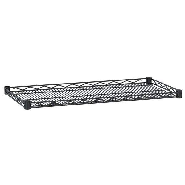 Wire Shelf, 14x48 in., Black, Epoxy, PK4