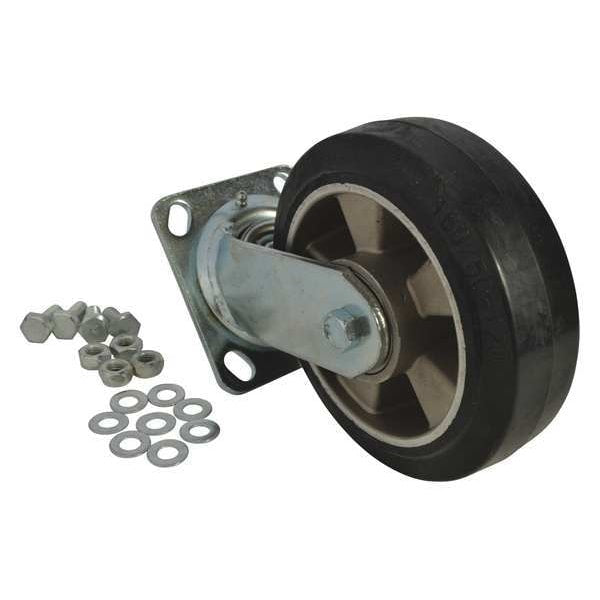 Mold-On Rubber, Swivel Caster, 6 In