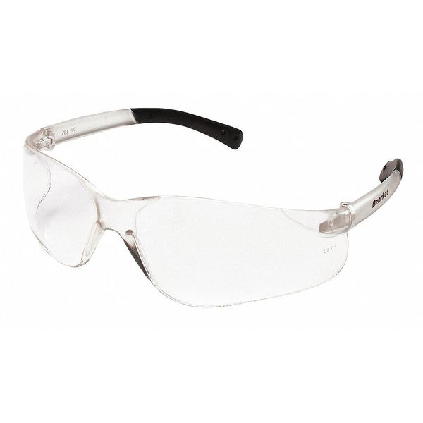 Safety Glasses, Wraparound Clear Polycarbonate Lens, Uncoated