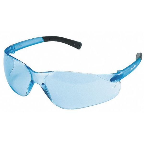 Safety Glasses, Traditional Light Blue Polycarbonate Lens, Scratch-Resistant