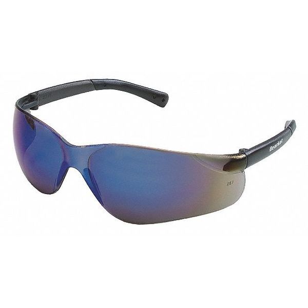 Safety Glasses, Wraparound Blue Polycarbonate Lens, Scratch-Resistant