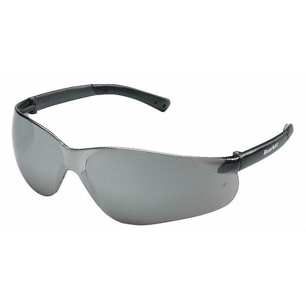 Safety Glasses, Silver Mirror Polycarbonate Lens, Scratch-Resistant
