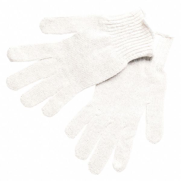 Regular Weight Cotton Poly White, L, PK12