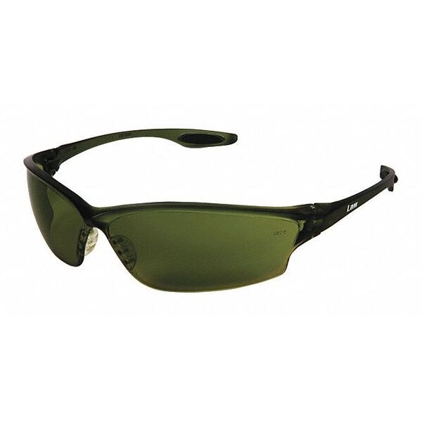 Safety Glasses, Green Polycarbonate Lens, Scratch-Resistant