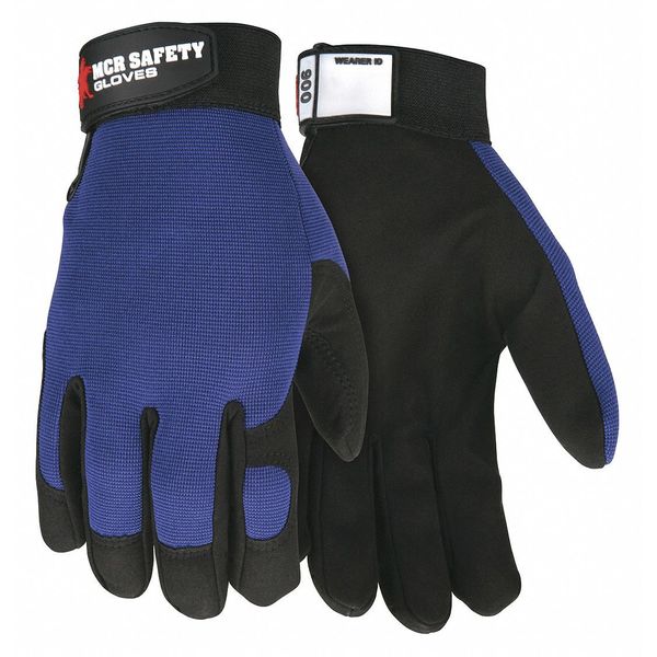 Mechanics Gloves, L, Black/Blue