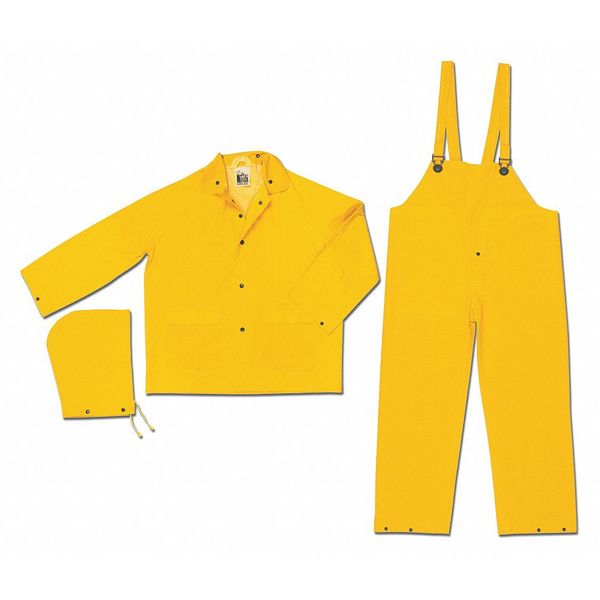 Industry Grade PVC Poly Suit 3 Pc Ye, M