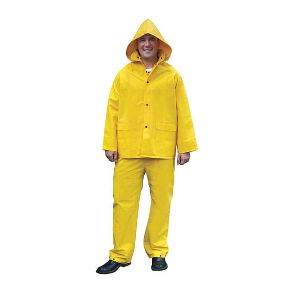 Classic .35Mm PVC Poly Suit 3 Pc Ye, XL