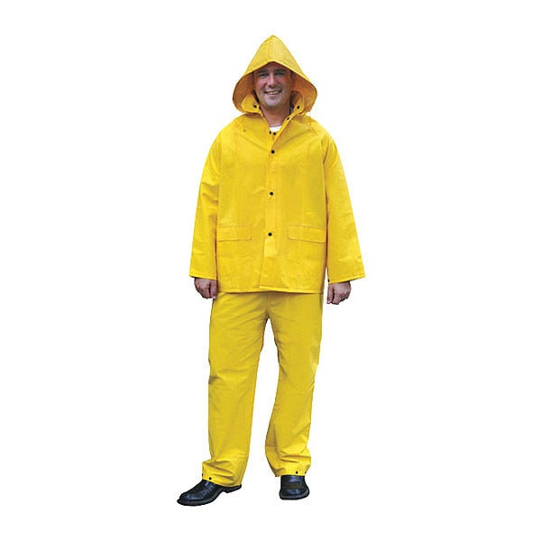 Classic .35Mm PVC Poly Suit 3 Pc Ye, 2XL