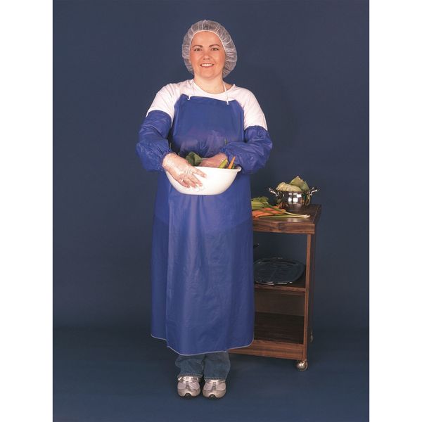 6 Mil Blue Vinyl Apron Sewn Edge 35, PK12