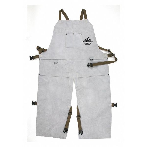 Leather Welding Bib Apron Split Leg 24X