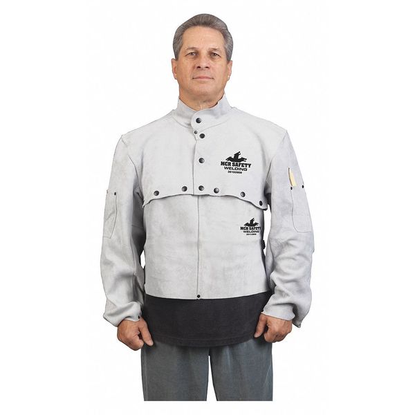 Leather Welding Cape Jacket Large