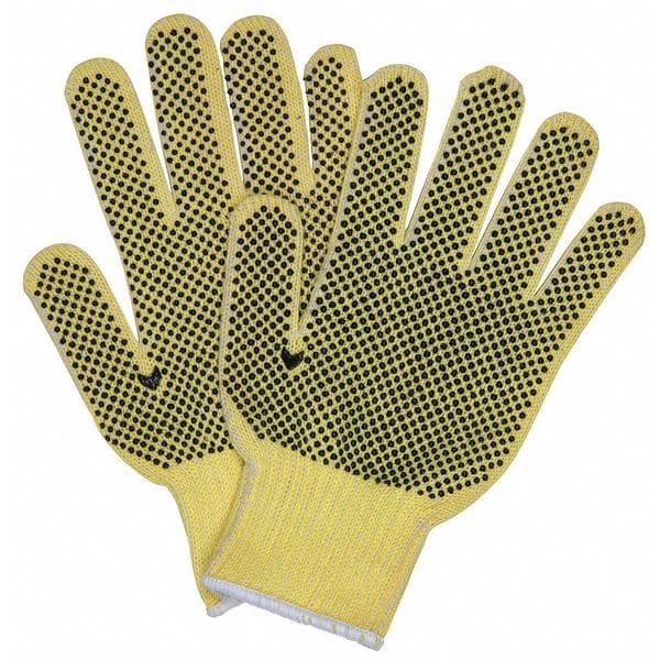 Cut Resistant Coated Gloves, A2 Cut Level, PVC, S, 12PK