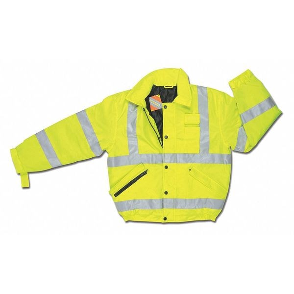 B0Mber Jacket W Lime Silver Stripes, 4XL