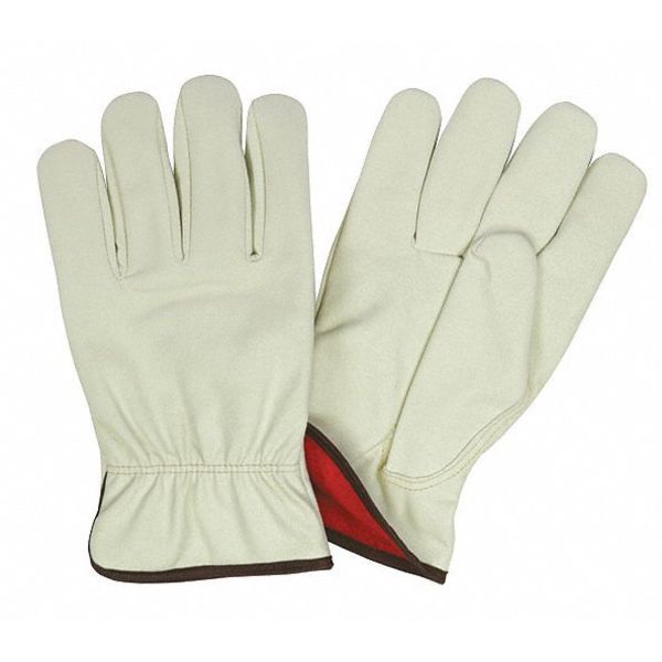 Beige Driver Syn Leather Red Fle, L, PK12