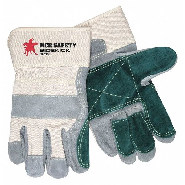 Cow Leather Gloves W/Cotton Back L, PK12