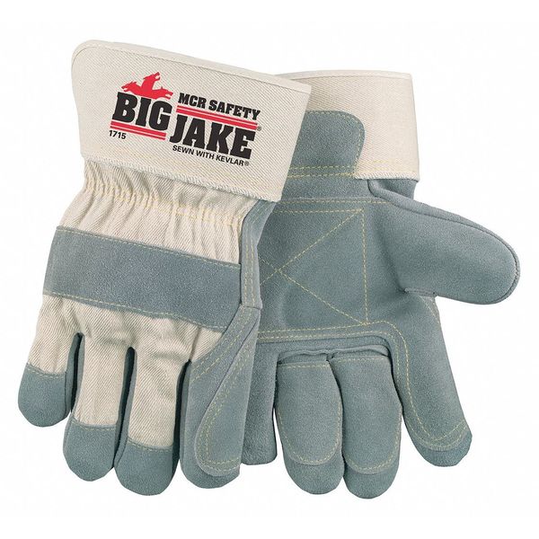 Double Leather Palm Fingers, 15, PK12