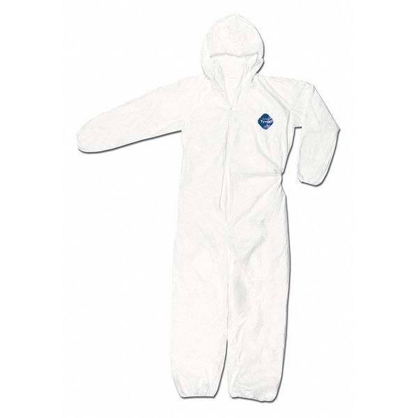 Tyvek Coverall W Hood, 2XL, PK25