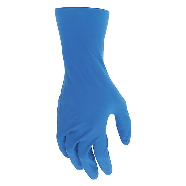 Disposable Medical Grade Gloves, Natural Rubber Latex, Powder Free, Blue, 50 PK