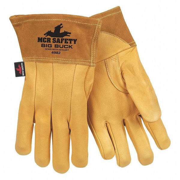 MIG/TIG Welding Gloves, Deerskin Palm, XL, 12PK