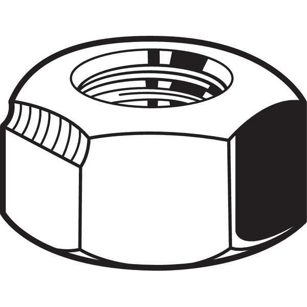 Top Lock Distorted Thread Lock Nut, M5-0.80, Steel, Class 8, Zinc Plated, 5 3/32 mm Ht, 100 PK