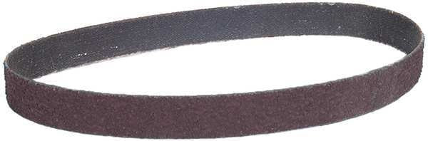 Sanding Belt, Coated, 1/8 in W, 12 in L, 80 Grit, Medium, Aluminum Oxide, R283 Metalite, Brown