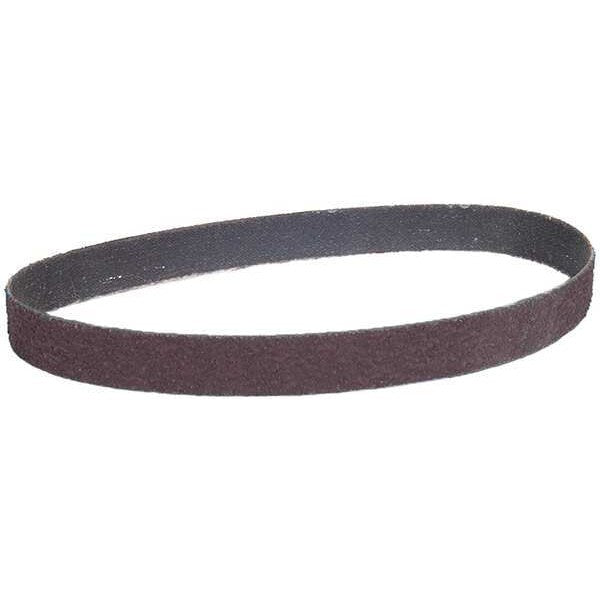 Sanding Belt, Coated, 1/4 in W, 18 in L, 40 Grit, Coarse, Aluminum Oxide, R283 Metalite, Brown