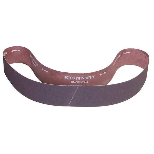 Sanding Belt, Coated, 2 1/2 in W, 60 in L, 150 Grit, Fine, Aluminum Oxide, R228 Metalite, Brown