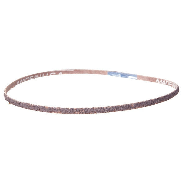 Sanding Belt, Coated, 3/8 in W, 13 in L, 60 Grit, Medium, Aluminum Oxide, R283 Metalite, Brown