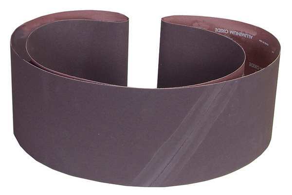 Sanding Belt, Coated, 6 in W, 108 in L, 80 Grit, Medium, Aluminum Oxide, R215 Metalite, Brown