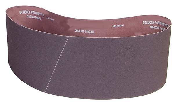 Sanding Belt, Coated, 4 in W, 60 in L, 100 Grit, Fine, Aluminum Oxide, R228 Metalite, Brown