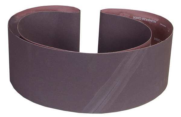 Sanding Belt, Coated, 6 in W, 89 in L, 60 Grit, Medium, Aluminum Oxide, R215 Metalite, Brown