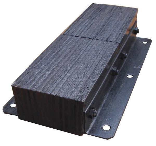 Dock Bumper, 24x4-1/2x13 In., Rubber