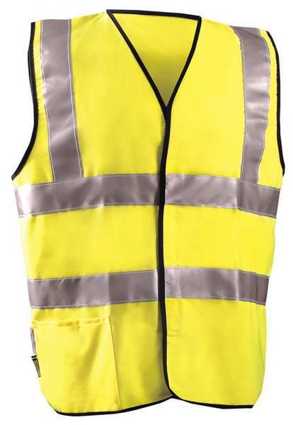 Flame Resist Hi Vis Vest, Class 2, 6XL, Ylw