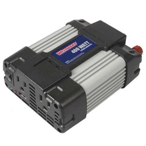 Inverter, ABS Case, 400W Nominal Output, 115V AC Output Voltage, 2 Outlets