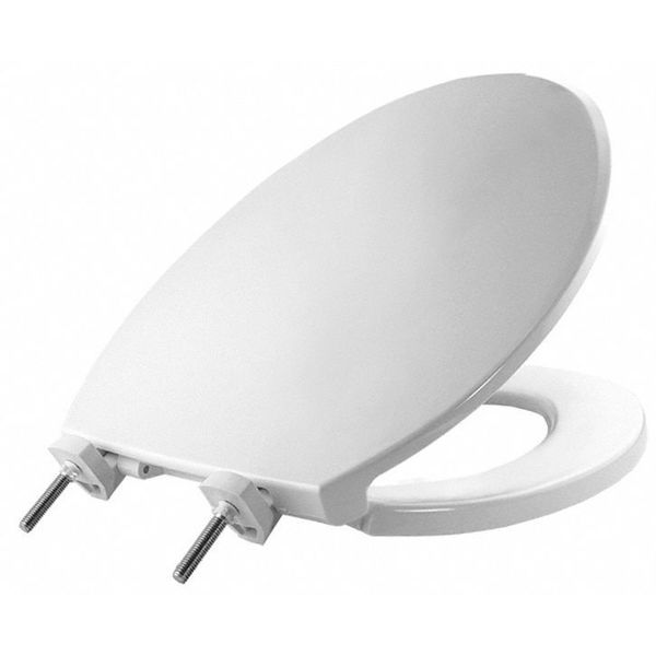 Toilet Seat, With Cover, Plastic, Elongated, White