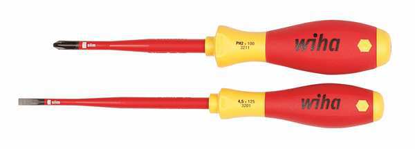 Insulated Screwdriver Set, Slotted/Phillips, 2 pcs